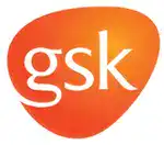 Logo GSK, companie farmaceutică, în sprijinul persoanelor cu HIV în România.