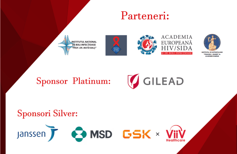 Logo parteneri și sponsori ai Forumului Național PLHIV 2023.